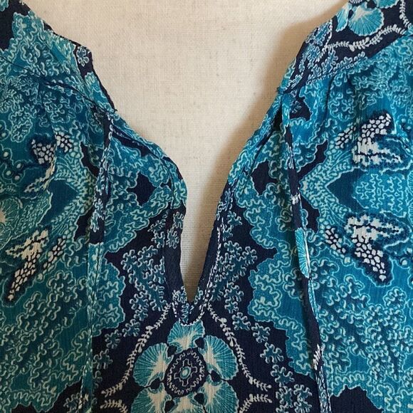 Rose & Olive Print Chiffon dress XS - Picture 7 of 8